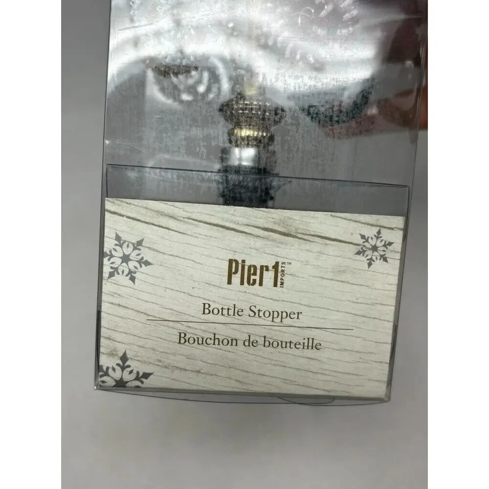 Pier 1 Imports Beaded Wine Bottle Stopper Christmas Tree Holiday